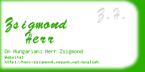 zsigmond herr business card